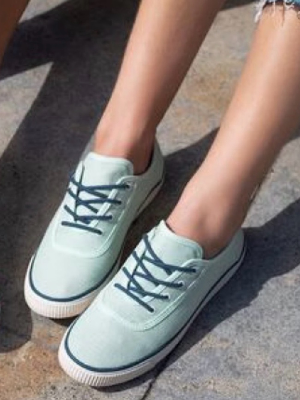 Tom’s Heritage Carmel Mint Canvas Lace Shoes